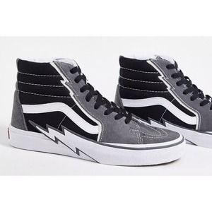 VANS Sk8 High Bolt Black Gray Suede Skateboard SB Shoes Mens 10 Fast Ship NEW